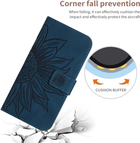 Miniatura 5 de Funda compatible con Samsung Galaxy A0e, compatible con Samsung Galaxy A0e con función atril, ranuras para tarjetas, cierre magnético, color azul