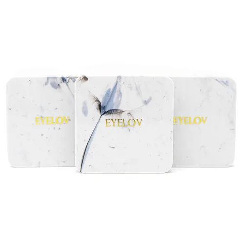 Miniatura 6 de EYELOV - Estuche de viaje, bonito contenedor de mini lentes de contacto con diseño de mármol, incluye herramienta de extracción de lentes