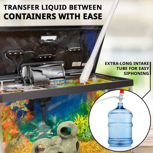 Miniatura 9 de Bomba de transferencia de combustible automática DEWAY con parada automática, 3 veces más potente, funciona con batería D, manguera extralarga