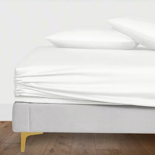 Miniatura 15 de LINENWALAS Tencel Lyocell Sábana bajera solo con ajuste seguro y cómodo en todo el contorno elástico de 16 pulgadas de profundidad, ropa de cama