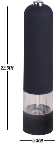 Miniatura 3 de Molinillo eléctrico de pimienta, juego de molinillo de sal y pimienta a batería, molinillo de pimienta y pimienta negra, juego de molinillo Negro
