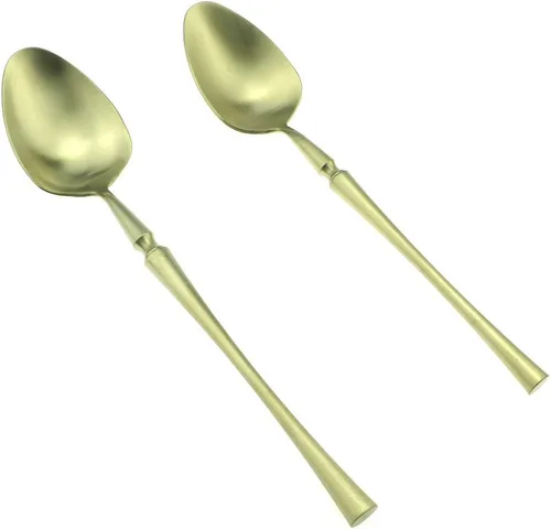 Miniatura 4 de JASHII Juego de cubiertos de lujo de 24 piezas de acero inoxidable 18/10 para 4 personas, incluye cuchillo de cena, tenedor, cuchara, apto