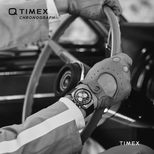 Miniatura 6 de Timex Reloj Q Chronograph de 1.575 in para hombre