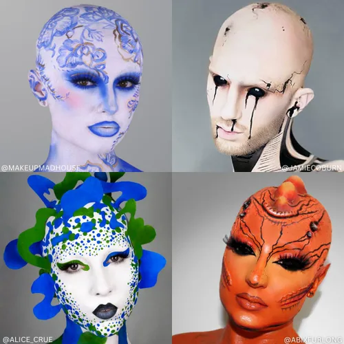 Miniatura 6 de Mehron - Kit de maquillaje premium de personaje (gorra calva)