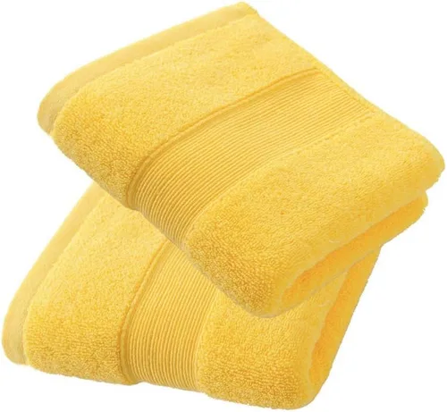 JININQ Toallas de mano de 2 piezas de 700 GSM, 100% algodón para baño, cocina, belleza, spa, gimnasio, toalla facial para el hogar, toallas Amarillo