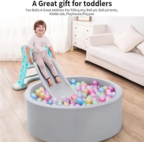 Miniatura 2 de STARBOLO Pelotas de Piscina de Pelotas para Niños Pequeños Paquete de 100 200 500 - Sin BPA y Ftalatos No Tóxicas A Prueba de Aplastamiento Pelotas
