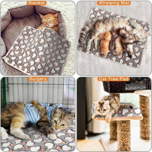 Miniatura 4 de 2 almohadillas grandes autocalentables para gatos, auto calentables, para cama, jaula de perro, manta para mascotas, manta térmica para cama