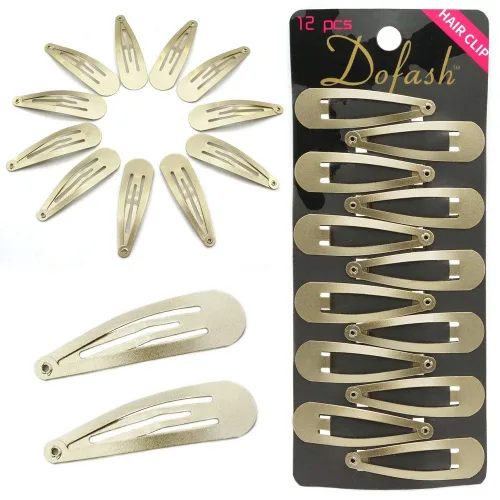 Dofash 12 pinzas para el pelo a presión para mujer, antideslizantes y de metal, clips pequeños de 2.0 in de 2 pulgadas para cabello fino y fino,