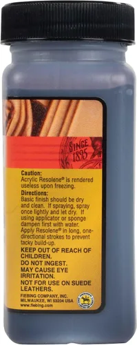Miniatura 6 de Fiebing's Acrylic Resolene (4 onzas, negro) - Acabado protector de cuero acrílico - Capa superior flexible y resistente al agua para botas teñidas