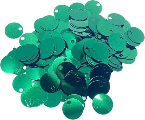 Miniatura 31 de Paillettes de lentejuelas redondas planas de 0.787 in, 285 piezas de 0.78 pulgadas, agujero de 0.78 pulgadas, surtido de lentejuelas acrílicas, 1,76