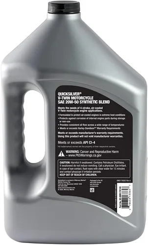 Miniatura 2 de Quicksilver Aceite sintético para motocicleta 20W-50, 1 galón