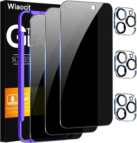 Miniatura 15 de Wiaocit 3 Pack Tempered Glass Screen Protector for iPhone 13 Pro with 3 Pack Camera Lens Protector, 9H Hardness, Bubble Free, Case Friendly