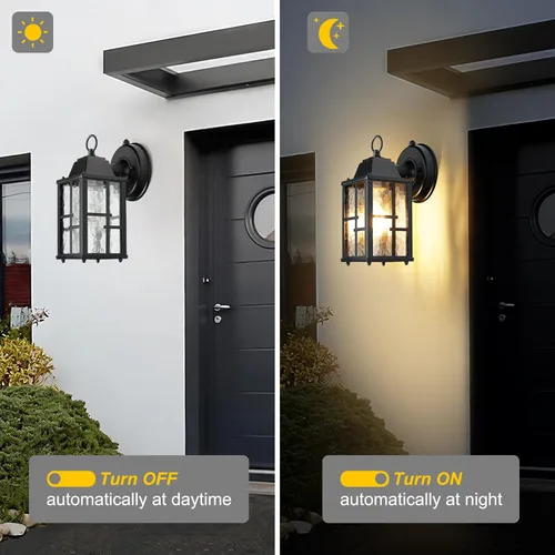 Miniatura 2 de OKELI Lámparas de pared para exteriores del atardecer al amanecer, lámpara de exterior impermeable, iluminación de aplique para el porche delantero