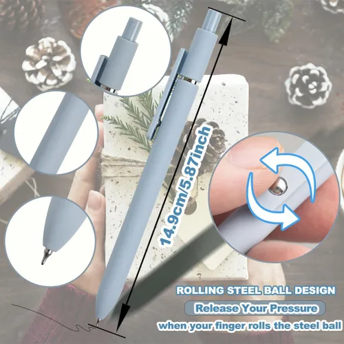 Miniatura 2 de 5 bolígrafos de secado rápido de 0.020 in de punta fina para escribir en diario, tomar notas, bolígrafos de gel de tinta negra para oficina
