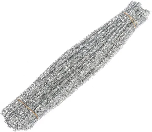 Miniatura 13 de 100 tallos de felpilla de oropel con brillantina, flexibles y flexibles y flexibles para decoración de manualidades creativas, tallos de felpilla