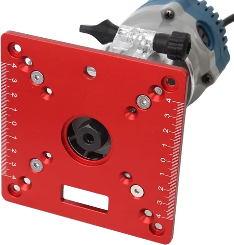 Miniatura 3 de Placa de inserción de mesa de enrutador de aluminio,Mini bancos cuadrados para carpintería Router Flip Plate,Mesa de grabado de recorte