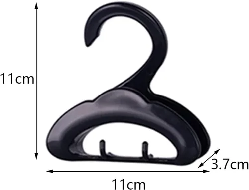 Miniatura 6 de BetterJonny 4 ganchos organizadores de plástico para bolsos, color negro, 4.33 x 4.33 x 1.45 pulgadas, ahorro de espacio, adecuado para armario