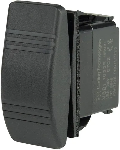 Miniatura 9 de BEP Marine Control táctil de 3 posiciones IP66 nominal 24V Negro 2 vías DIN montaje en carril interruptor de botón
