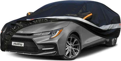 Miniatura 10 de Funda para Automóvil de 10 Capas Impermeable para Todo Clima para Coupé Hatchback, 100% Impermeable Fundas para Automóvil de Exterior Ajuste
