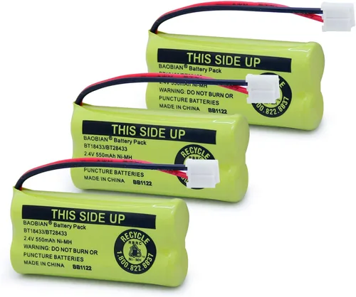 Miniatura 8 de Baterías inalámbricas recargables de 2.4 V compatibles con AT&T/Lucent BT-18433 BT-184342 BT-28433 BT-284342 BT-6010 BT-8000 BT-8001 BT-8300 Empire