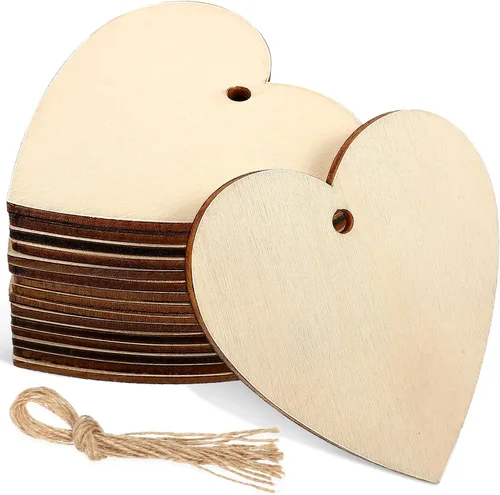 Miniatura 11 de IMIKEYA 50 piezas de estrellas de madera sin terminar: recortes de estrellas de madera natural para niños, pintura DIY, chips de madera, recortes