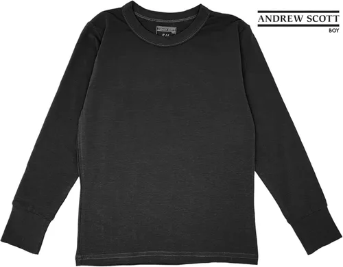 Miniatura 4 de Andrew Scott Conjunto de ropa interior de algodón elástico para niños, 3 camisetas de manga larga + 3 pantalones largos, 6 piezas