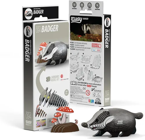 Miniatura 5 de EUGY 094 Badger - Rompecabezas de papel 3D ecológico