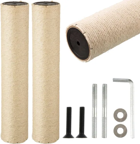 Miniatura 8 de 2 postes rascadores de raíces para gatos, repuesto de poste de rascador de árbol de gato de 11.81 x 3.54 pulgadas, poste de sisal natural, poste
