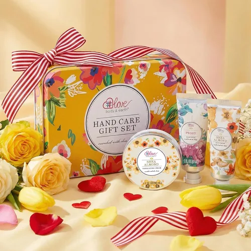 Miniatura 3 de BODY & EARTH # LOVE Set de regalo de crema de manos, juegos de loción de manos para regalos de Navidad, juego de cuidado de manos con manteca