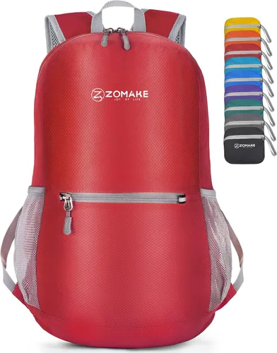 Miniatura 30 de ZOMAKE Mochila ultra ligera y compactable Mochila de senderismo resistente al agua, Mochila pequeña Mochila de camping al aire libre plegable y Negro