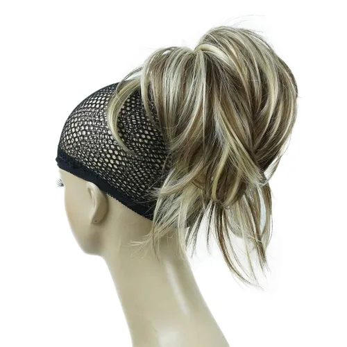 Miniatura 13 de Lydell Extensión de cabello sintético ajustable con pinza de mandíbula (marrón oscuro)