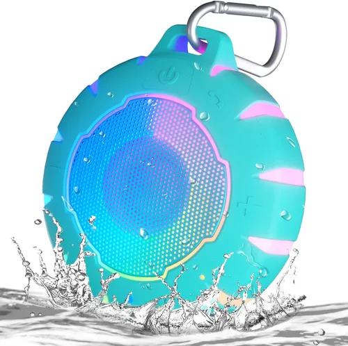 Miniatura 17 de HEYSONG Altavoz Bluetooth impermeable para ducha, duradero y portátil con sonido claro, ideal para ducha, piscina, playa y kayak, gran regalo