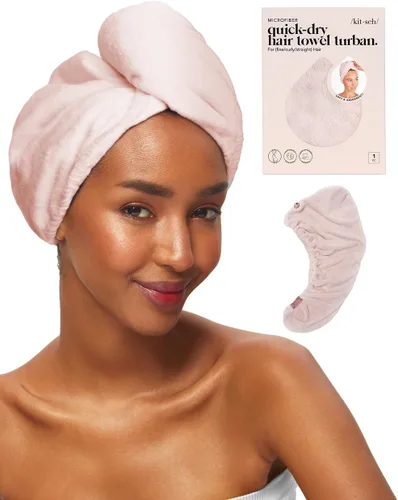 Miniatura 18 de Kitsch Toalla Envolvente de Microfibra para el Cabello para Mujeres - Toalla de Secado de Cabello Súper Absorbente - Secado Rápido