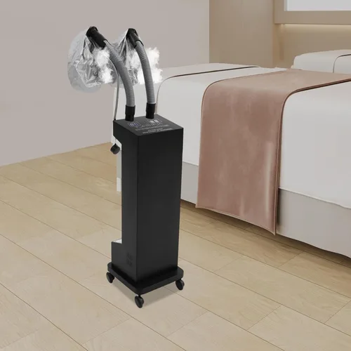 Miniatura 5 de DNYSYSJ Secador de pelo con capucha, soporte profesional para secador de pelo con 5 modos y temporizador ajustable, capó de salón con capucha y Negro