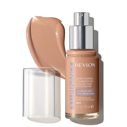 Miniatura 32 de Revlon Illuminance - Base líquida para el cuidado de la piel, ácido hialurónico, fórmula hidratante y nutritiva con cobertura media, bronceado claro