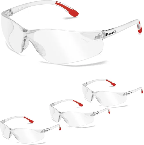 Miniatura 15 de ProtectX Gafas de seguridad para hombres y mujeres, lentes de sol de seguridad con lentes antivaho resistentes a los arañazos, agarres Skywalker