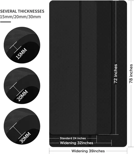 Miniatura 3 de nuveti Tapete Grande para Ejercicios - Tapete de Yoga de 15mm/20mm/30mm de Grosor Tapete de Ejercicios para Fitness, Yoga, Pilates, Estiramientos