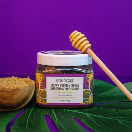 Miniatura 2 de Exfoliante corporal de azúcar moreno y miel - Exfoliante e hidratante con colágeno y dátiles para ayudar a revivir, suavizar y suavizar la piel
