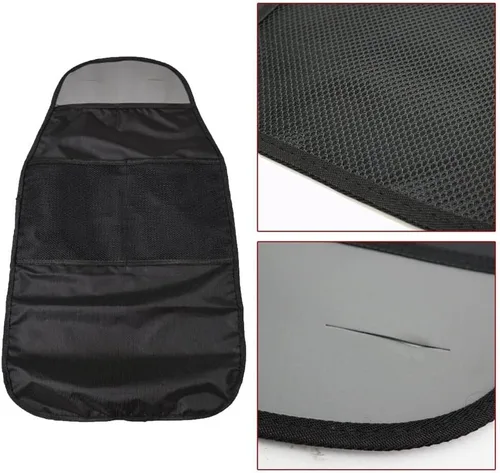 Miniatura 7 de 2 protectores de asiento trasero de automóvil, organizador antipatadas con 2 bolsillos para suministros de juguetes de bebé, asiento de automóvil