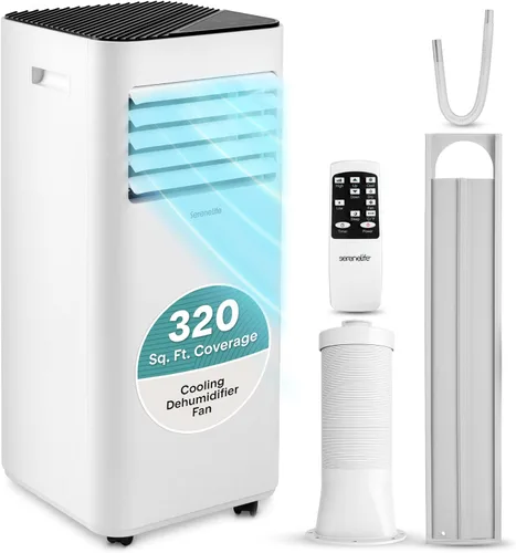 Miniatura 9 de SereneLife - Pequeño aire acondicionado portátil de 8,000 BTU con deshumidificador incorporado - Unidad de aire acondicionado portátil