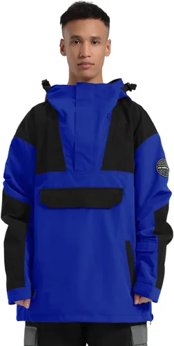 Miniatura 58 de GSOU SNOW Chaqueta de esquí para hombre, abrigo de nieve para snowboard, cálido, invierno, impermeable, con capucha