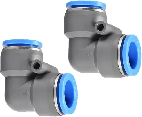 M METERXITY Paquete de 2 codos neumáticos de aire – Empuje de 90 grados para conectar accesorios de aire de conexión rápida, aplicar a la conexión