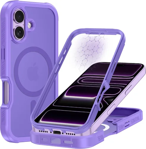 Miniatura 34 de Hekodonk Funda para iPhone 15 Pro Max, compatible con Magsafe [protector de pantalla de vidrio templado integrado y protección de lente de cámara]