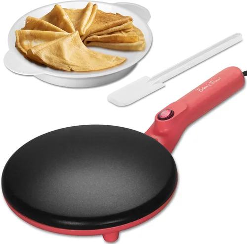 Miniatura 7 de Baker's Friend Crepera Instantánea con Mango, Máquina Eléctrica para Hacer Crepas, Crepera Eléctrica, Superficie de Cocción Antiadherente de 8