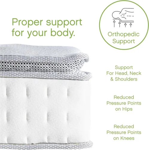 Miniatura 4 de Cool Gel Mercer Pillow Top Cool Gel Memory Foam and Innerspring Hybrid 12-Inch Mattress mattresses