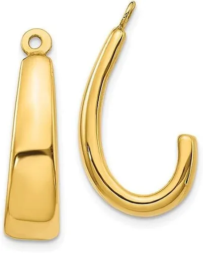 Miniatura 4 de Pendientes de aro J de oro amarillo de 14 quilates