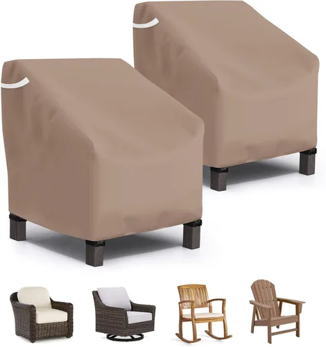 Miniatura 14 de STARTWO Fundas apilables para sillas de patio, resistentes e impermeables, para muebles de exterior, se adapta a 4-6 sillas de comedor apilables, 36