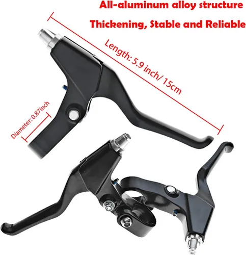 Miniatura 3 de Farbetter Kit de freno de disco mecánico para bicicleta, incluye pinza delantera y trasera, cables de frenos, palancas de freno, rotor de 6.299 in
