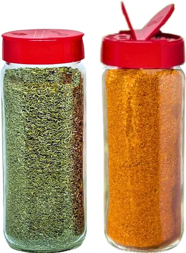 Miniatura 10 de JARMING COLLECTIONS Agitadores de Especias Cuadrados Franceses de Vidrio de 16 oz con Tapas – Recipientes Grandes de Condimentos para Cocina