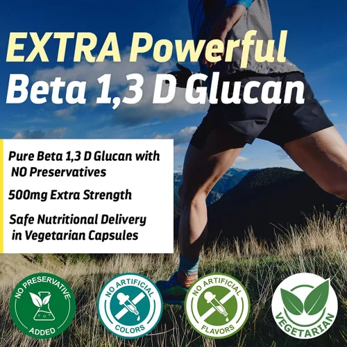 Miniatura 4 de Dr's Hope Suplemento beta glucano 1,3D 500mg - Apoya la energía, el metabolismo y mejora el sistema inmunológico - Fabricado en Estados Unidos